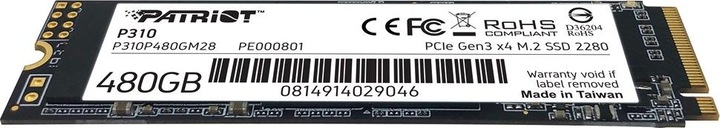 Produktbild Patriot SSD P310 M.2 2280 480GB (480 GB, M.2 2280)