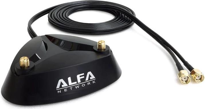 Alfa Network Alfa dubbele antenne magnetische voet ARS-AS02T (WiFi)
