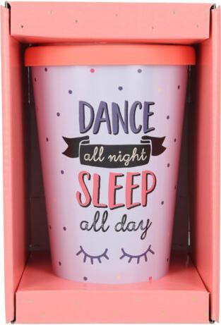 Actual product image Depesche To-go cup Dance all night Sleep all day