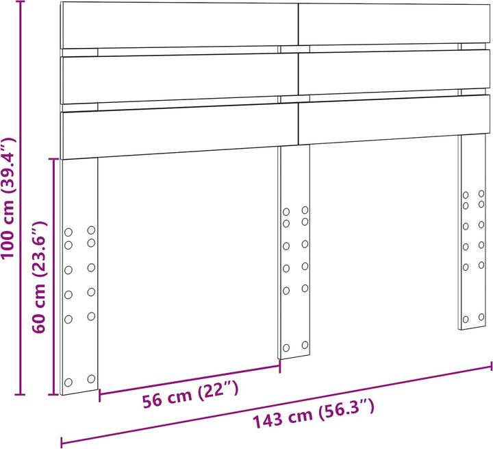 Image du produit vidaXL Kopfteil (3 x 143 x 100 cm)