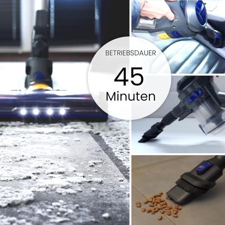 Produktbild Air Essence Draadloze stofzuiger mit flexibeler LED-Borste, 100 AirWatt, 45 Min Laufzeit