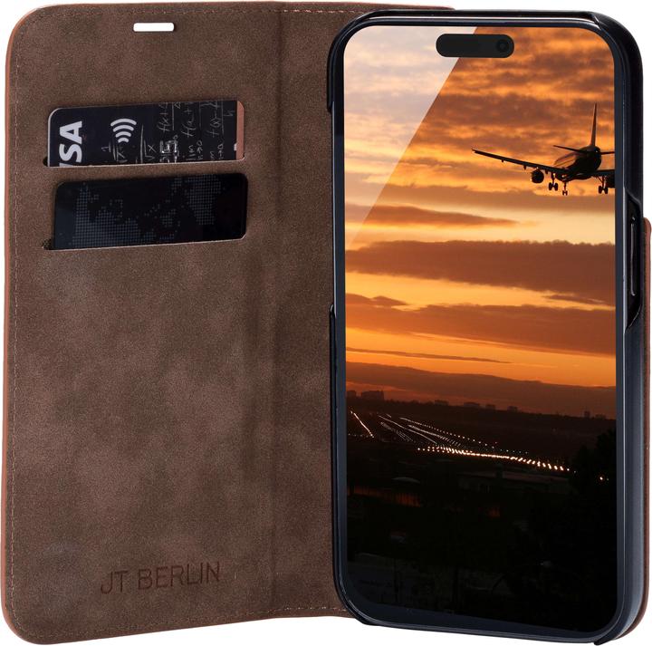 Actual product image JT Berlin Genuine leather BookCase Tegel (Apple iPhone 16 Pro Max)