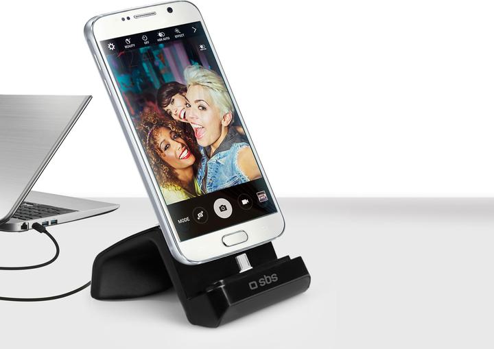 Image du produit SBS Support de table avec fonction de recharge pour smartphone avec port micro-USB