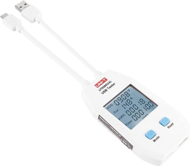 Actual product image Uni-T UT658 Dual USB-USB-C book tester