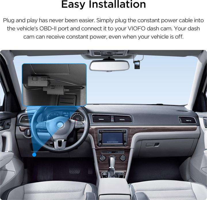 Actual product image Viofo OBD Power Cable OP100
