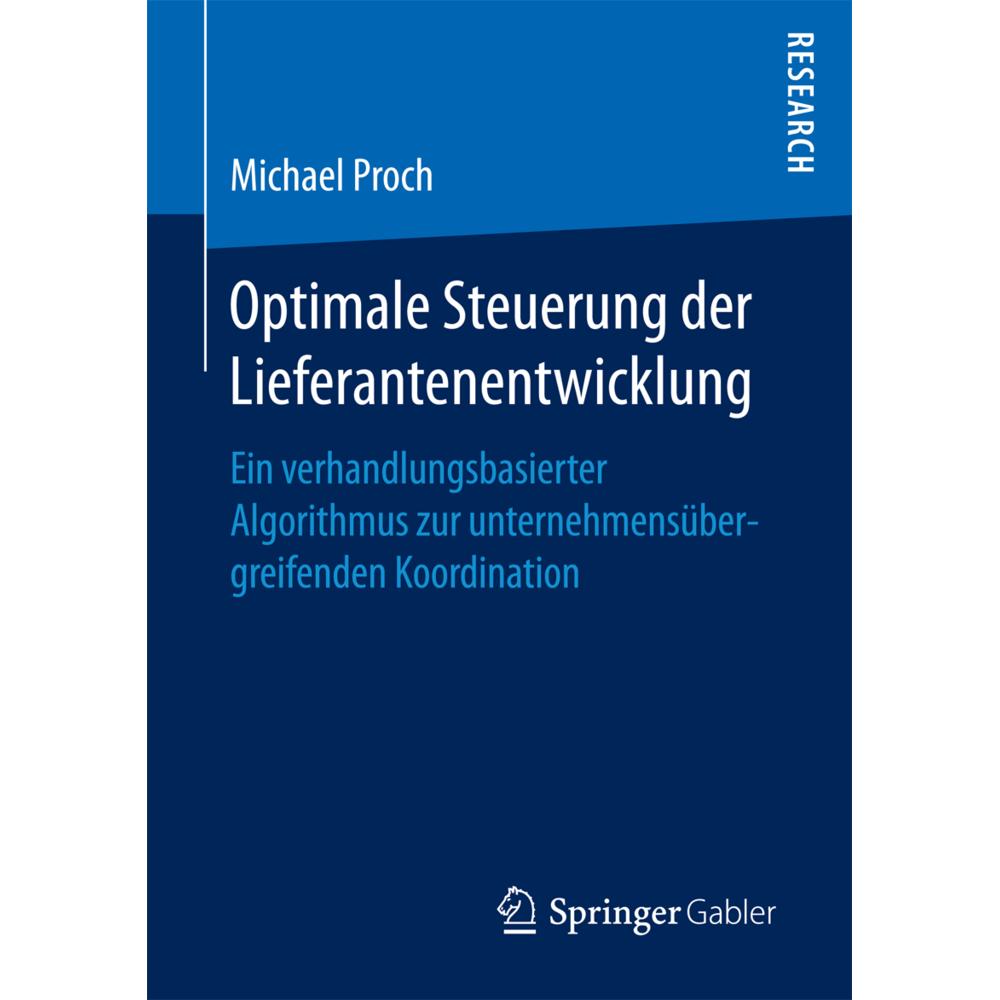 Optimale Steuerung der Lieferantenentwicklung, Fachbücher von Michael Proch