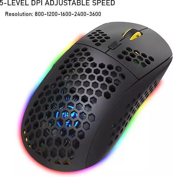 Image du produit PhoneLook Souris d'ordinateur pour gaming sans fil bluetooth LED Ultra Light contrôle de précision (Filaire)