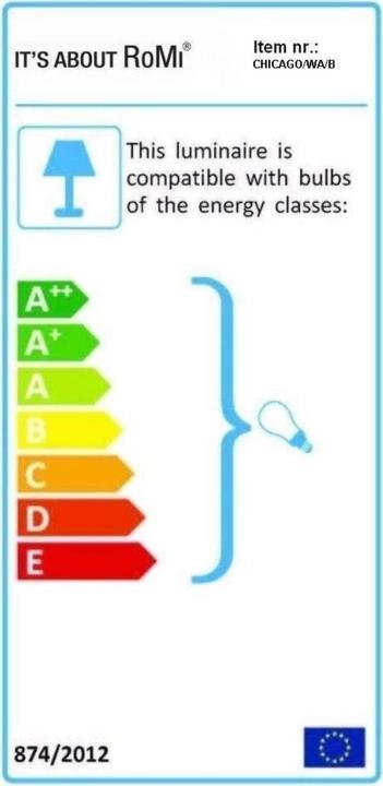 Label énergétique It`s about RoMi Chicago (E27)