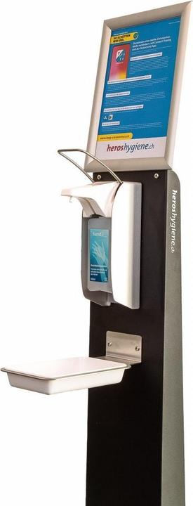 Produktbild Heroshygiene Desinfektionssäule mit manuellem Desinfektionsmittelspender