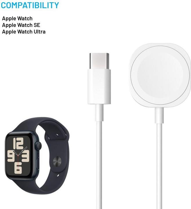Actual product image Fixed Charging cable for Apple Watch, USB-C