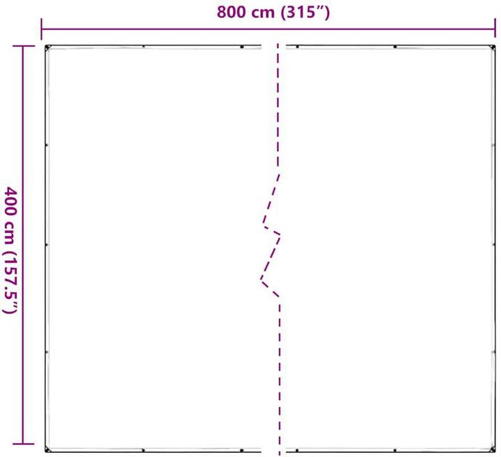 Actual product image VidaXL Transparent tarpaulin with eyelets 4x8 m PVC transparent tarpaulin (400 x 800 cm)