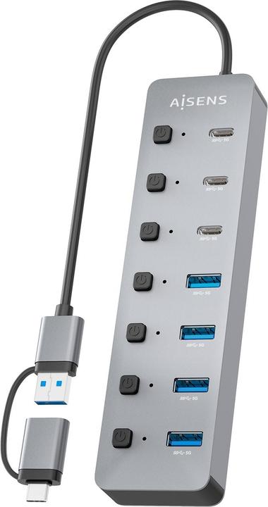Produktbild Aisens ASUC-8P043-GR (USB-C, 8 Ports)