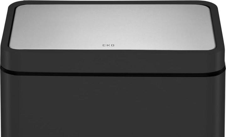 Productafbeelding EKO Treteimer X-Cube Tretmülleimer rechteckig 30 L schwarz mit extra breitem Pedal, gedämpftem Deck (30 l)