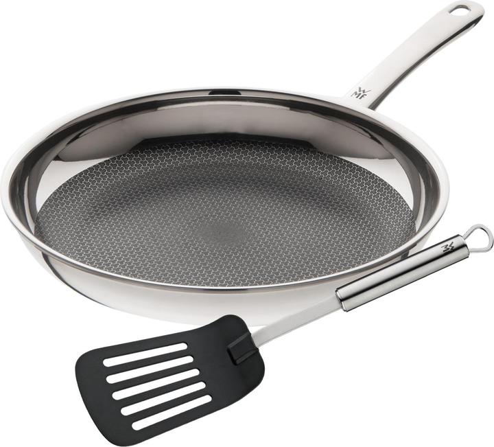 Produktbild WMF Edelstahlpfanne Bratpfanne 28cm Wender Profi Resist Induktion beschichtet (28 cm, Bratpfanne, Aluminium, Edelstahl)