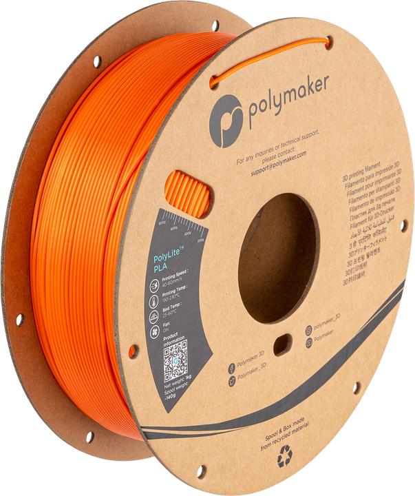 Produktbild Polymaker PolyLite PLA (PLA, 1.75 mm, 1000 g, Orange)