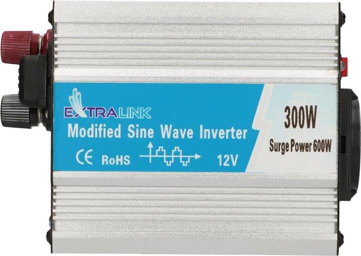 Image du produit Extralink CAR VOLTAGE CONVERTER -,, MODIFIED SINUS OPIM-300W power adapter/inverter Auto Metallic