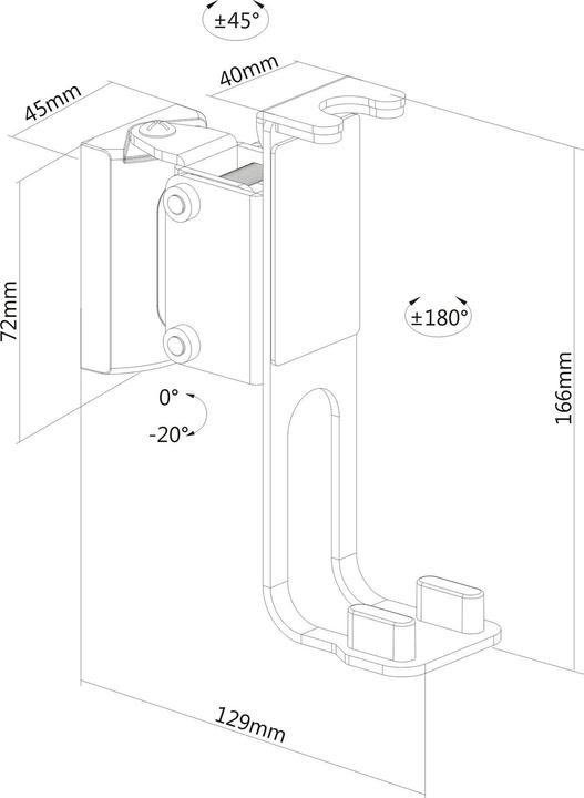 Actual product image Purelink PM-SOM-101 (1 pcs., Wall installation, Pivoting, Rotatable)