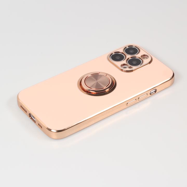 Produktbild PhoneLook Hülle Gummi Bronze mit Ring (Apple iPhone 13 Pro)