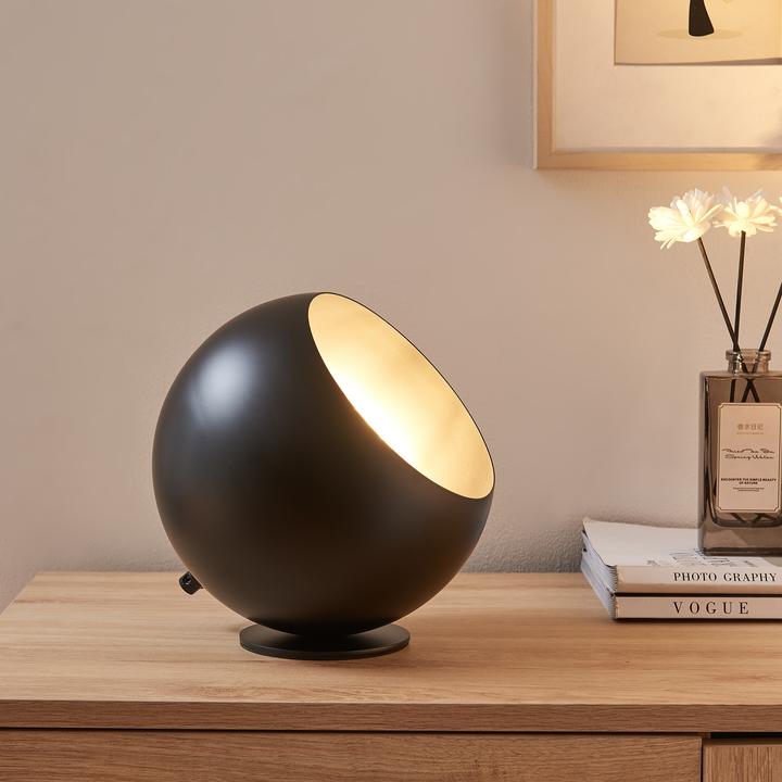 Image du produit Lux.Pro Tischleuchte Lukkodso 1xE27 Ø20x20 cm Metall Schwarz (E27)