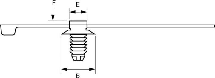 Actual product image HellermannTyton T30RFT5 2 piece fir tree cable tie (Plastic cable ties, 150 mm, 500 pcs.)