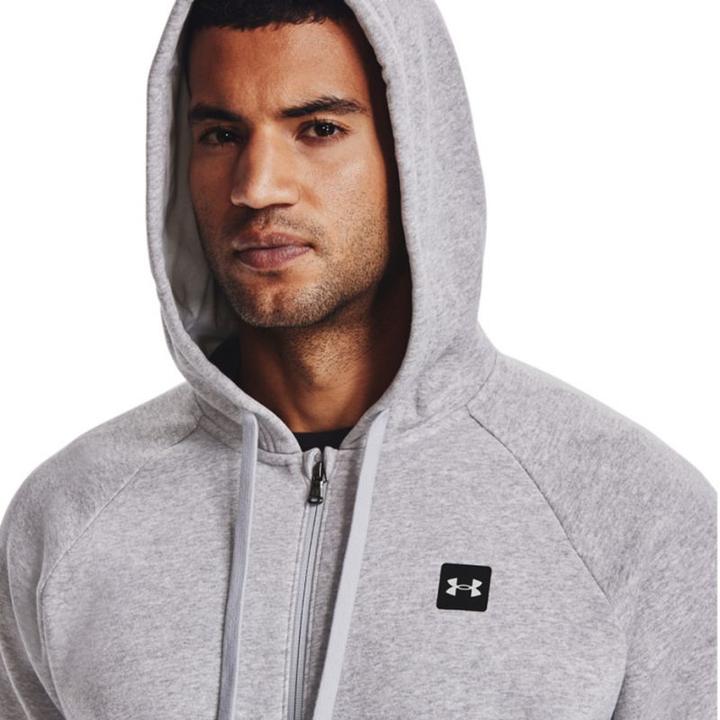 Produktbild Under Armour Herren Rival Fleece FZ Kapuzenpullover Hellgrau 1357111 011 (S)