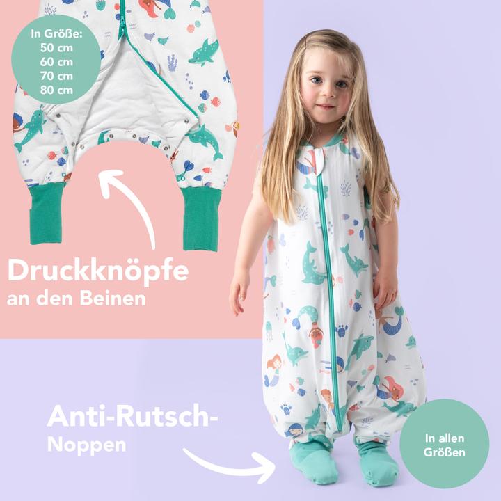 Actual product image Schlummersack Sleeping Bag with Feet & Foldable Feet Covers - 1.0 TOG (80 cm, 1.0 TOG, Spring, Autumn)