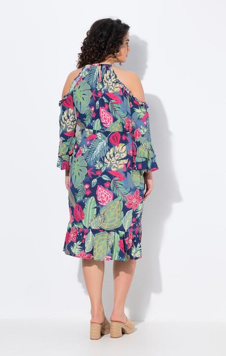 Produktbild Ulla Popken Kleid, A-Linie, Rundhals, schulterfrei, 3/4-Arm (42, 44)