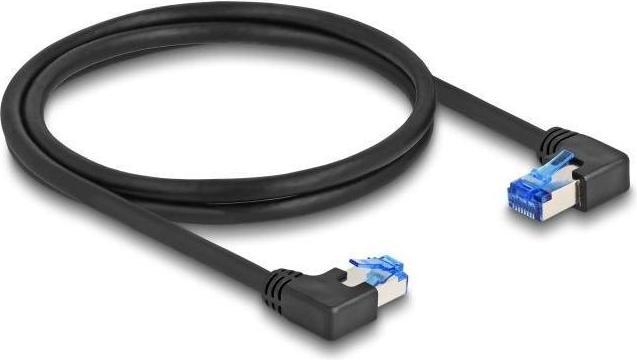 Actual product image Delock RJ45 network cable Cat.6A S/FTP right / left angled (S/FTP, CAT6a, 1 m)