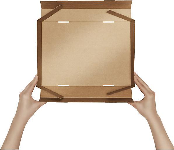 Actual product image kaiserkraft Cardboard box with push-on lid, two-part, internal dimensions 435 x 315 x 80 mm (1 x)