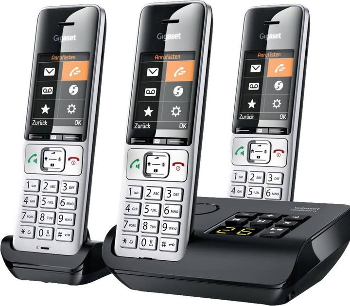 Actual product image Gigaset COMFORT 500A trio silver-black