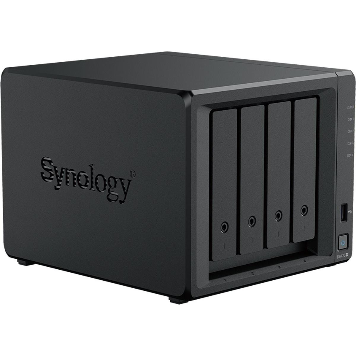 Synology DS425+ 4Bay 32TB NAS met 4x 8TB Plus HDD (4 x 8 TB), NAS, Schwarz
