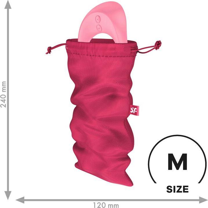 Produktbild Satisfyer Treasure Bags | Soft and Washable Material | Discreet Storage, Colour:Pink, Size:M