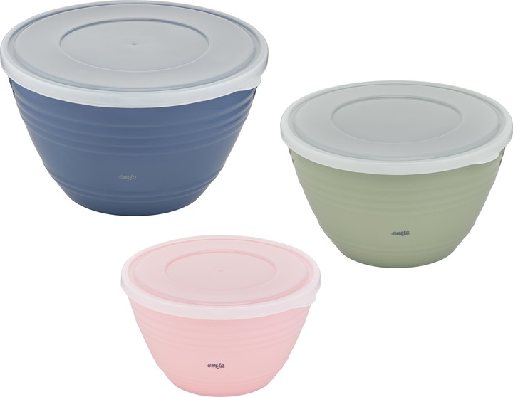 Actual product image Emsa Prep&Bake set of 3 plastic mixing bowls (4.15 l, 3 x)