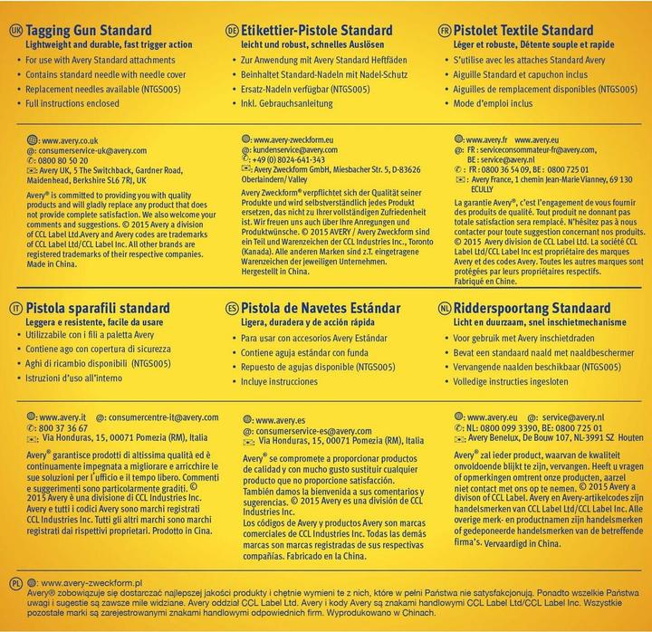 Actual product image Avery TGS001