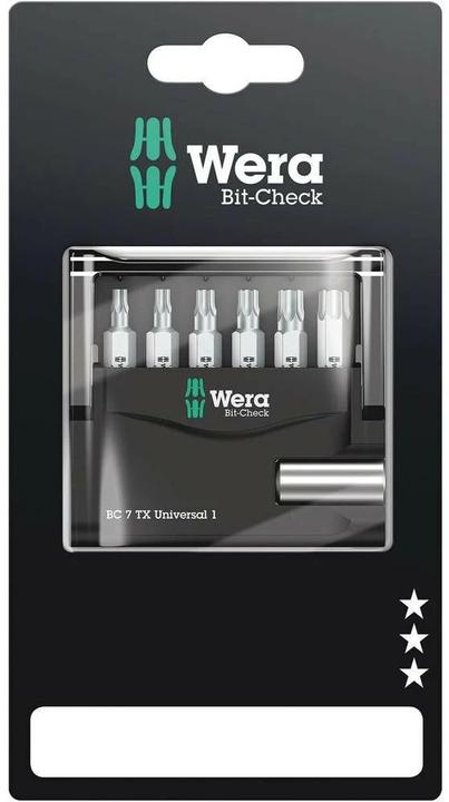 Produktbild Wera Bit-Check 7 TX Universal 1 SB (Torq)