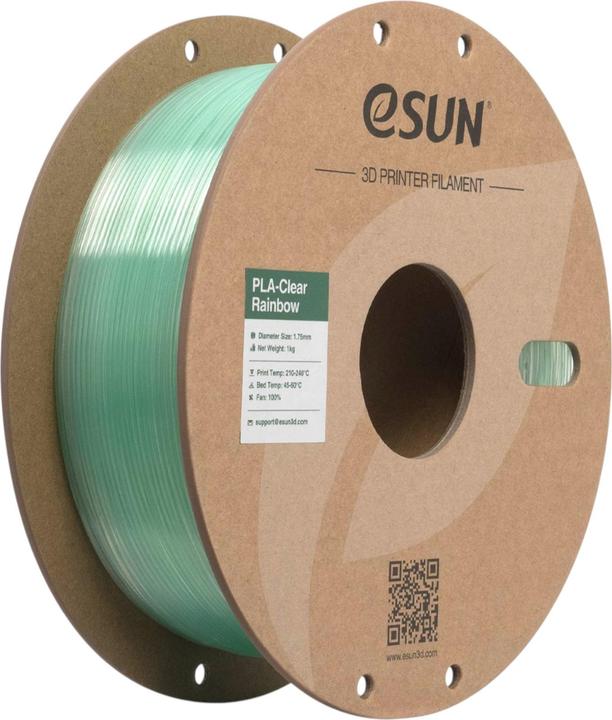 Immagine prodotto eSUN PLA CLEAR 1,75mm CYAN CRYSTAL 1kg (PLA, 1.75 mm, 1000 g, Trasparente)