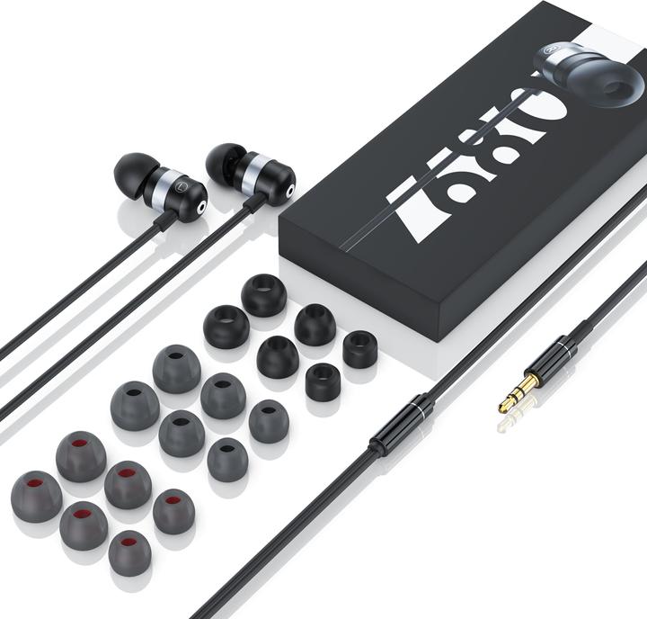 Actual product image CSL InEar headphones, curved in-ear earphones with 10mm driver, robust aramid cable with bend protection (Cable)