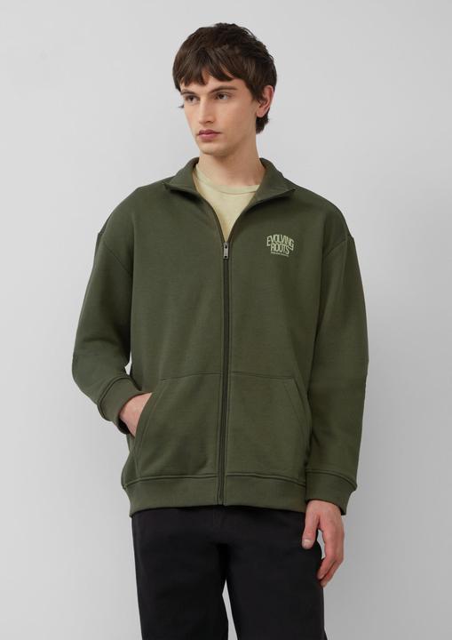 Produktbild s.Oliver Sweatshirt Jacke Sweatshirt-Jacke mit Stehkragen und Frontprint (M)