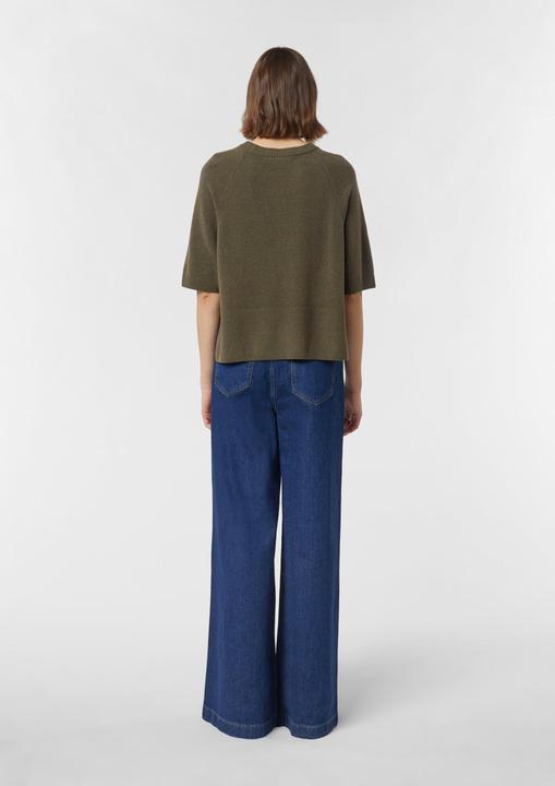 Immagine prodotto Comma Strickpullover Lässiger Cashmere Touch Baumwollmix-Strickpullover mit verlängertem Kurzarm (M)