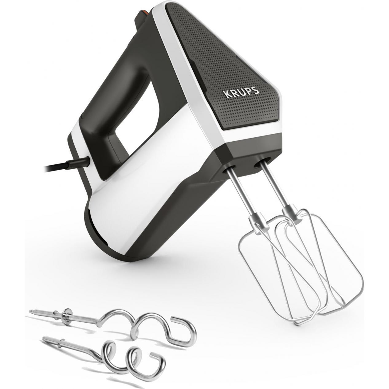 Krups GN6021 3 Mix 6000, Handmixer, Schwarz, Weiss
