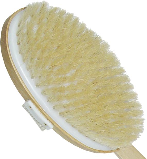 Actual product image Bath brush - wood, natural bristle, removable handle, length 42 cm