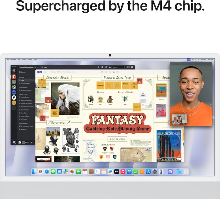 Produktbild Apple iMac 2024 (M4, 16 GB, 1000 GB, Apple M4 10-Core)