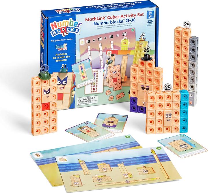 Produktbild Learning Resources MathLink Cubes 21–30 Aktivitätenset