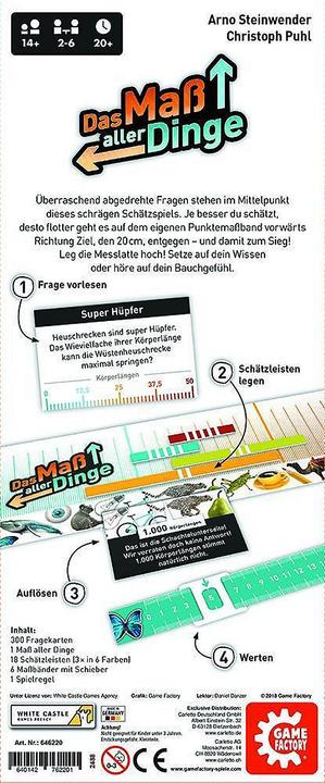 Actual product image Game Factory The measure of all things (German)
