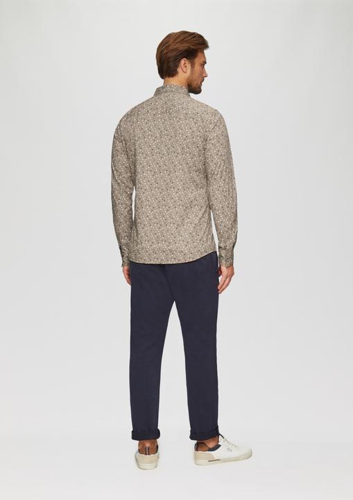 Immagine prodotto S.Oliver Hemd Slim Fit: Gemustertes Popeline-Hemd mit Kentkragen (XXL)