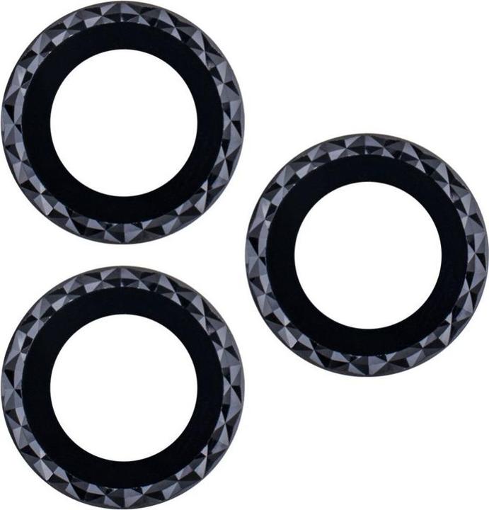 Image du produit OEM Jeu de lunettes pour iPhone 12 Pro 6,1" noir losange (3 pcs) (3 pcs, Apple iPhone 12 Pro)