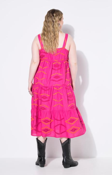 Image du produit Studio Untold Robe midi à volants, broderies et coupe évasée (46, 48)