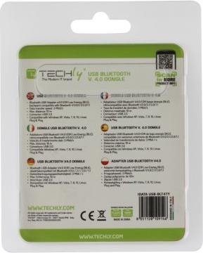 Actual product image Techly USB Bluetooth 4.0 dongle class 1 + EDR adapter (Receiver)