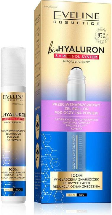 Eveline Bio Hyaluron 3x Retinol System (Gel, 15 ml, Tag)