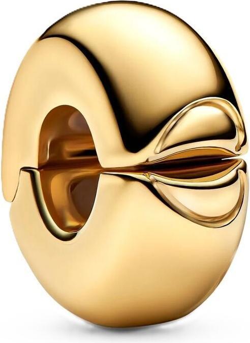 Image du produit Pandora Round Clip Charm (Métal plaqué or, Or 585)